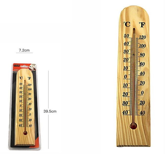 Termometro In Legno Muro Interno Esterno Parete Temperatura C° F° Ambiente dfh
