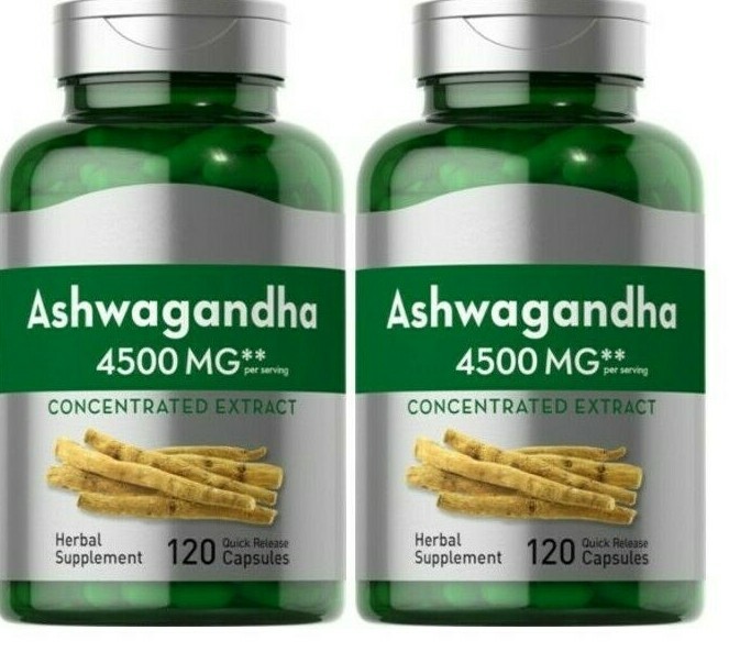 Ашваганда 4500 мг 2x120 капсул и биоперин аюрведическая трава