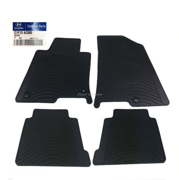 All Weather Rubber Floor Mats Set For Hyundai Sonata 2015 2018
