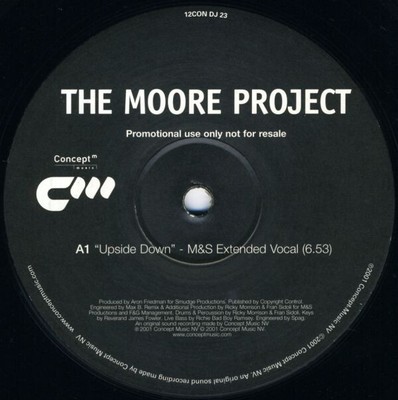The Moore Project - Upside Down (Remixes) - UK Promo 12'' Vinyl - 2001 - Concept