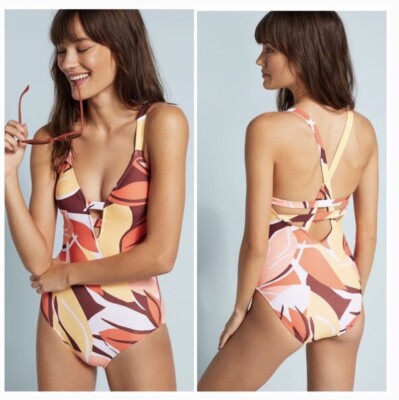 NWT  $138 Sz 10 Seafolly Cut Copy Anthropologie One Piece