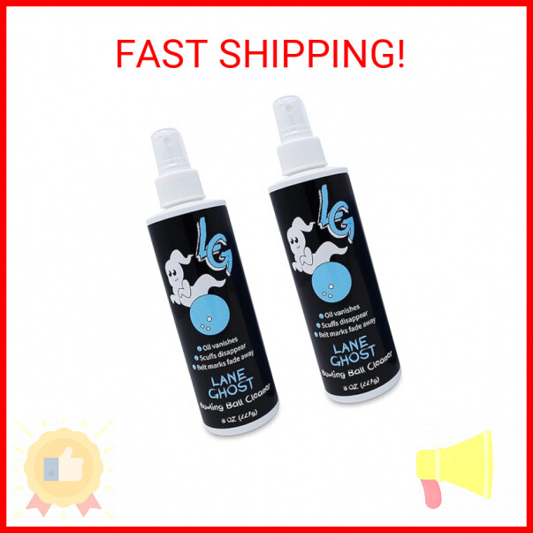 Lane Ghost Bowling Ball Cleaner Spray Kit - 2 Pack - USBC Approved - Oil, Scuff,