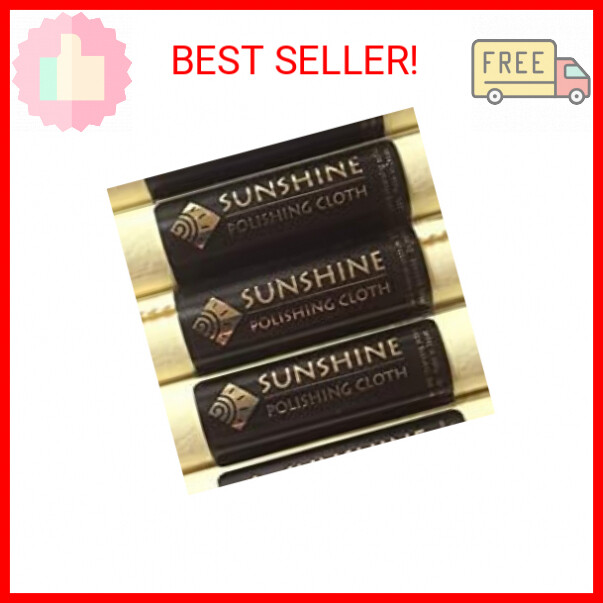 Sunshine 5 Polishing Cloths Jewelry Cleaner Tube Silver Brass Gold Copper