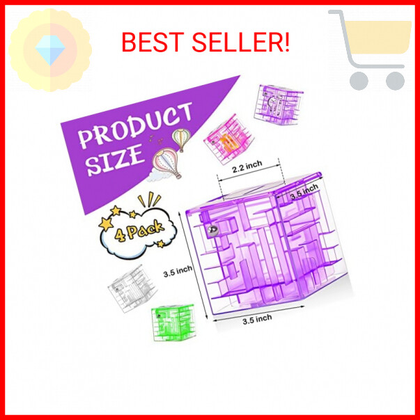 4 Pcs Money Maze Puzzle Box Cash Money Holder Fun Gag Prank Gift Box Plastic Mon