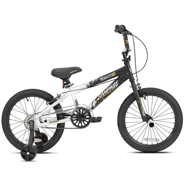 Kids Boys Bicycle 18" Steel Frame W/ Training Wheels Single Speed New
