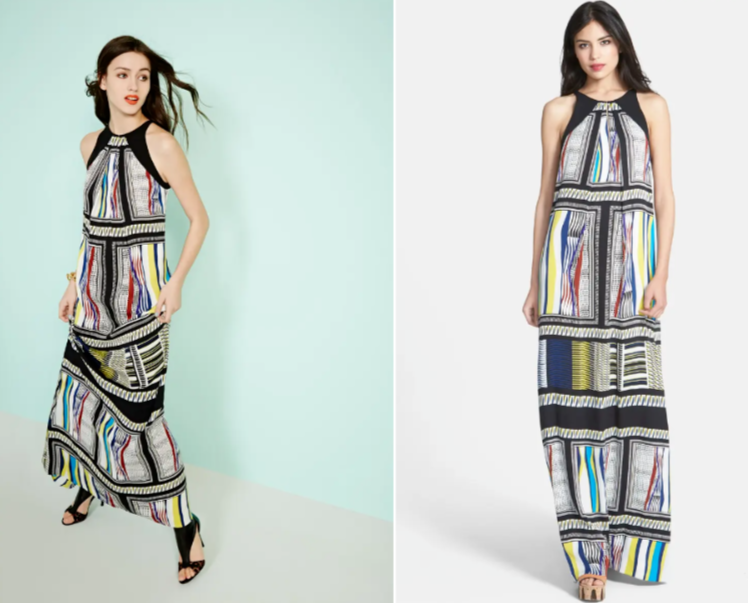 

DIANE VON FURSTENBERG Платье макси Jordan с художественным геопринтом из эластичного шелка  XS, Multicolor