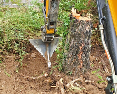 Excavator Shark Tooth tree tap root cutter tine inc VAT 1.5T 2.5T