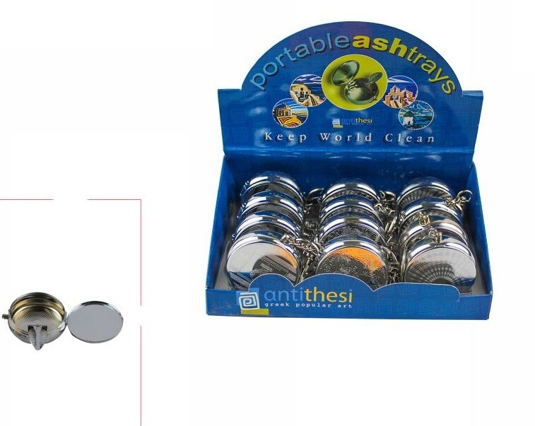 12pz Posacenere In Alluminio Tascabile Sigarette Porta Cenere Cicche Tasca dfh