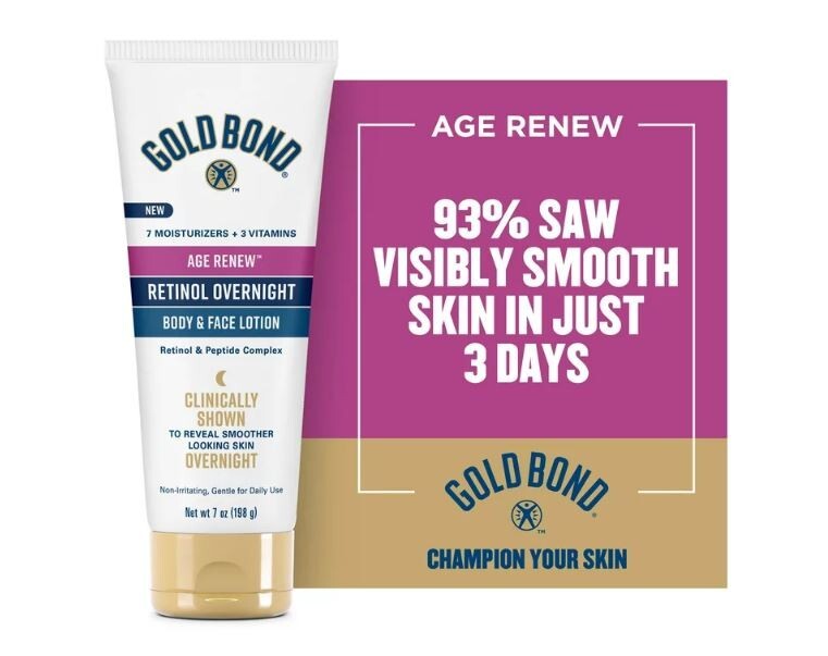 Gold Bond Age Renew Retinol Overnight Body & Face Lotion, 7 oz