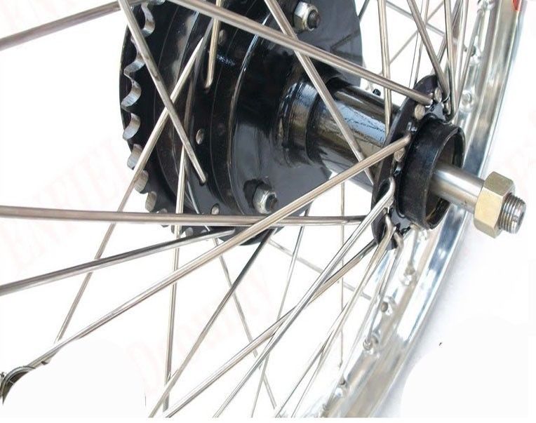 Vintage Rear Half Width Wheel With Brake System Sprocket SS Spokes  