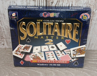 SOLITAIRE MASTER 2 Video Game PC CD ROM Windows 95/98/ME 300 Games! SEALED