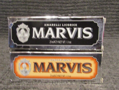 Lot of 2 Marvis Ginger Mint + Licorice 25ml 1.3oz each