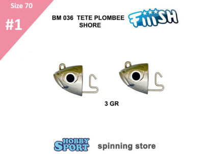 BLACK MINNOW FIIISH SIZE 1 BM 036 KAKI TESTINE RICAMBIO 3 GR SHORE 2 PEZZI