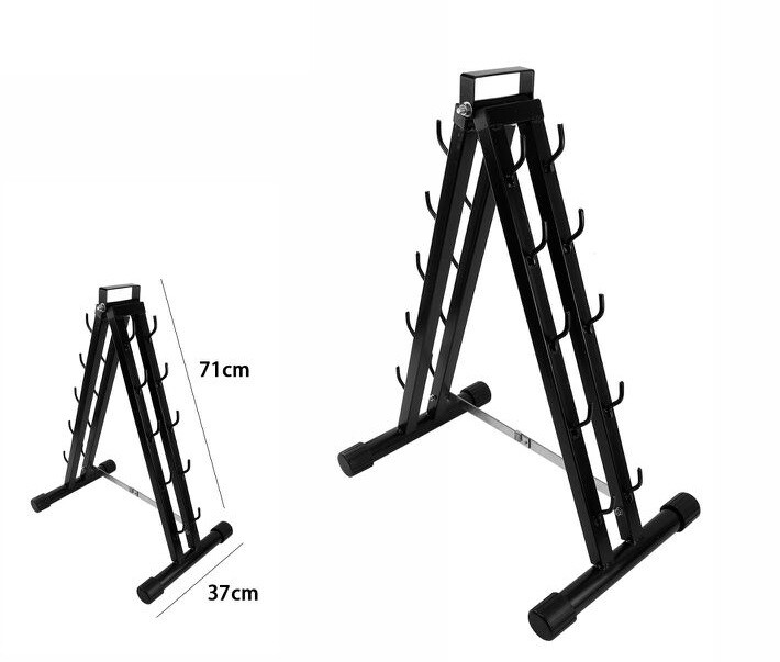 Rastrelliera Supporto Verticale Porta 10 Manubri Pesi Palestra Espositore dfh