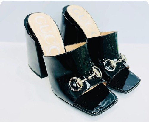 GUCCI Horsebit Marmont Chunky Heel Mules Size 41 | eBay