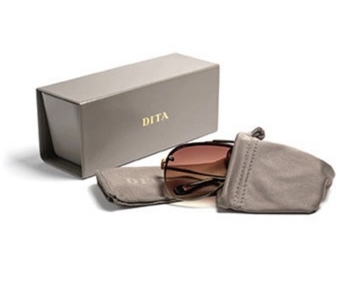 Pre-owned Dita Mach Six Dts 121-02 Rose Gold Titanium Light Gray Lens Men Sunglasses