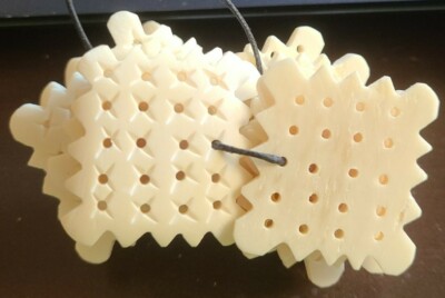 Bone Beads 30x35x3mm natural, white design as pictured white bone plaque 