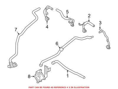 ど。 Genuine OEM Driver Left Engine Coolant Hose For BMW