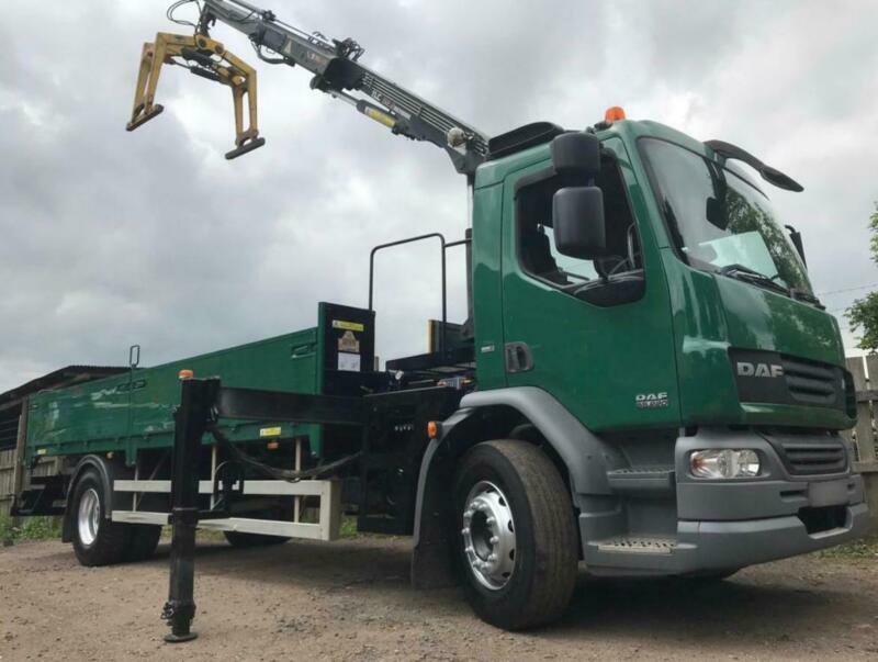 DAF 2008 LF55/220 18T HIAB LORRY BRICK GRAB REMOTE CONTROL ATLAS TEREX CRANE in Melton Mowbray