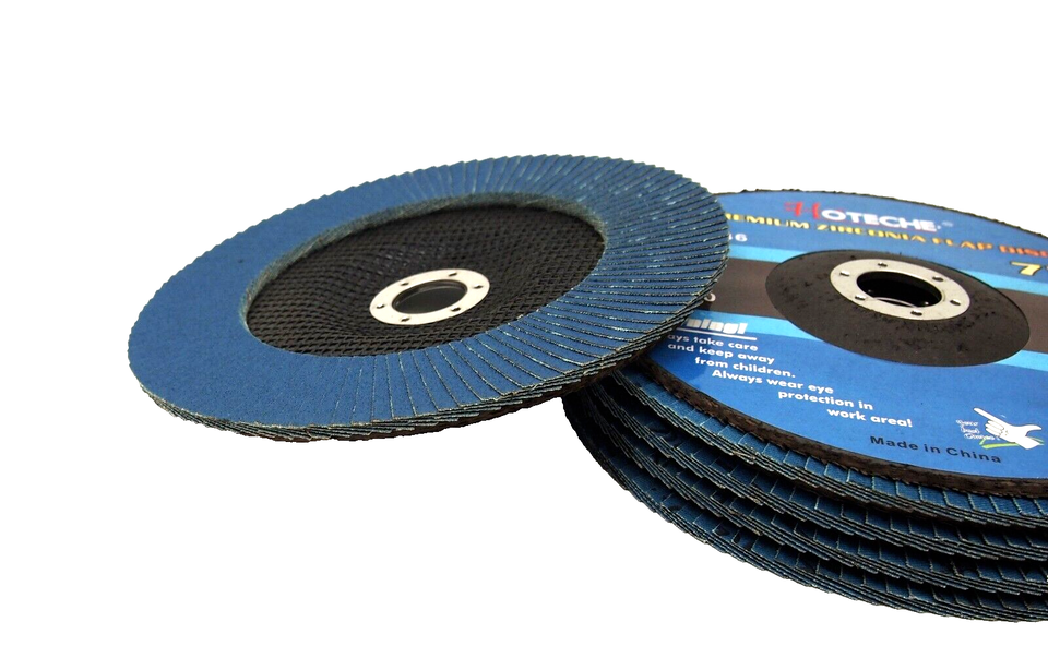 Lot of (10) Premium Zirconia Flap Disc Grinding Wheel 7" x 7/8" 120 Grit 7103712