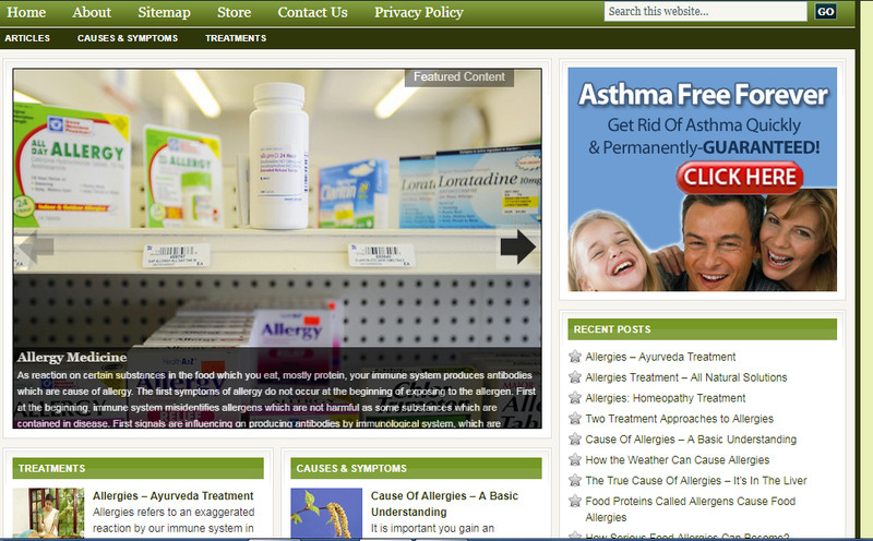 Installation Gratuite Du Site Web D'Enormous Allergy Store + HÃ©Bergement...