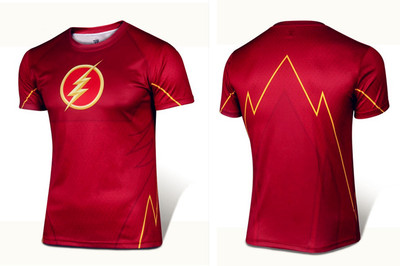 The Flash Costume Tee Short Sleeve Long Sleeve Men's T-Shirt Sports Jersey