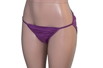 Hanes Vintage Pink Low Rise Full Bottom String Bikini Panties Womens 9 NWOT