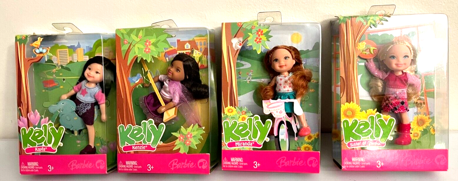 Barbie！！ Set of 4, Barbie Kelly Sunflower Park, KAYLA, KENZIE, KELLY