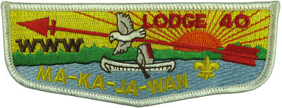 Ma-Ka-Ja-Wan Lodge 40 Northeast Illinois Council IL Flap WHT Bdr (2D668)