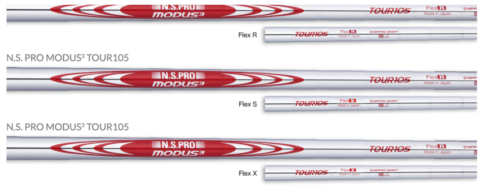 NEW Nippon N.S. PRO MODUS 3 Tour 105S .355