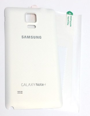 OEM WHITE TMOBILE Samsung Galaxy Note 4 N910T Battery Door Cover W/NFC +S/P ~ US
