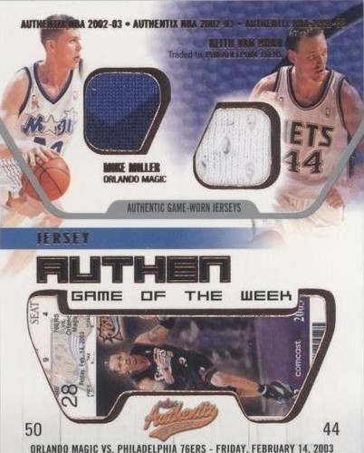 2002-03 Fleer Authentix - Mike Miller/Keith Van Horn #MM-KV