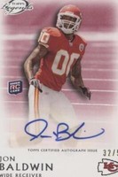 2011 Topps Gridiron Legends Jonathan Baldwin #RA-JB