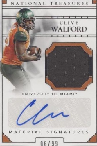 2016 Panini National Treasures Collegiate Clive Walford #25