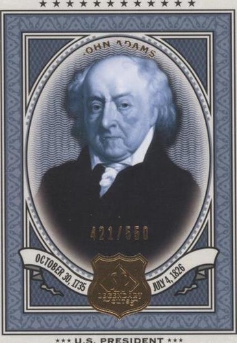 2009 SP Legendary Cuts - John Adams #196