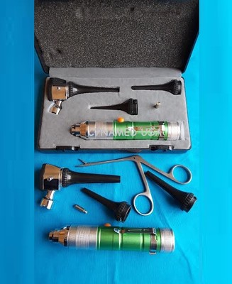 ENT FIBER OPTIC Otoscope  Diagnostic Set Veterinary Pet Kit +1 ALLIGATOR + 1 B