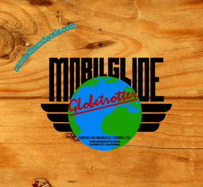 Mobilglide Globetrotter Vintage Travel Trailer Reproduction Canned Ham Decal