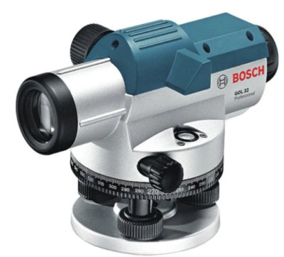 BOSCH Optical Level Kit w/ 32x Magnification Power Lens,Tripod and Rod GOL32CK