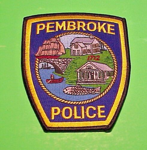 PEMBROKE  MASSACHUTES  MA  4 1/2"  POLICE PATCH FREE SHIPPING!!!