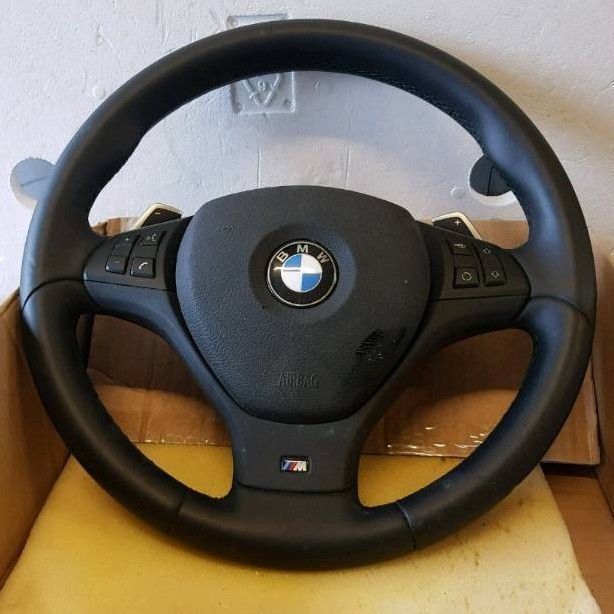 BMW X5 E70 E71 M SPORT LEATHER STEERING WHEEL GENUINE IN MINT CONDITION