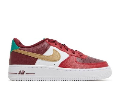 

Nike Air Force 1 Team Red/Metallic Gold-Gym Red для больших детей (DQ4709 600)