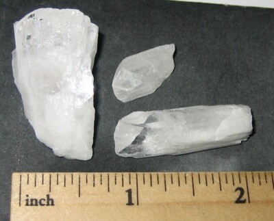 3 RARE NATURAL ROUGH .6''-1.3'' DANBURITE CRYSTAL POINTS FROM MEXICO ~ 18.9g *3