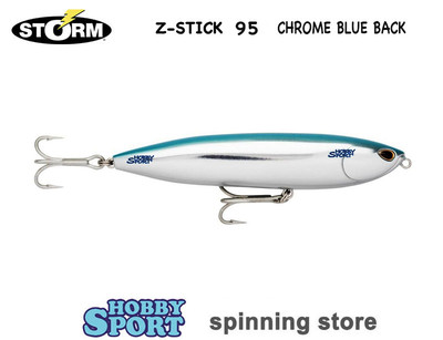WTD STORM Z STICK 95 COLORE CHROME BLUE BACK 14 gr WALKING THE DOG SPINNING MARE