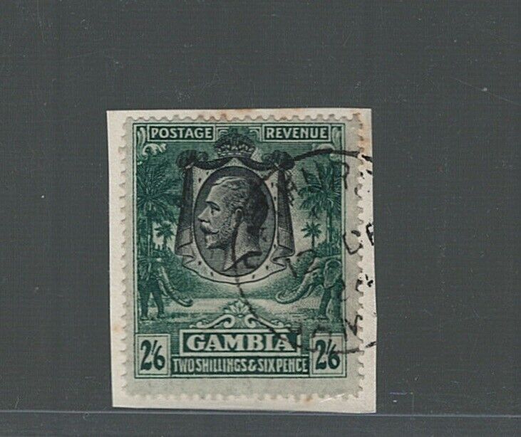 Gambia Stamps 1922 SG 137 used dated December 12th 1924 on Paper Bathurst
