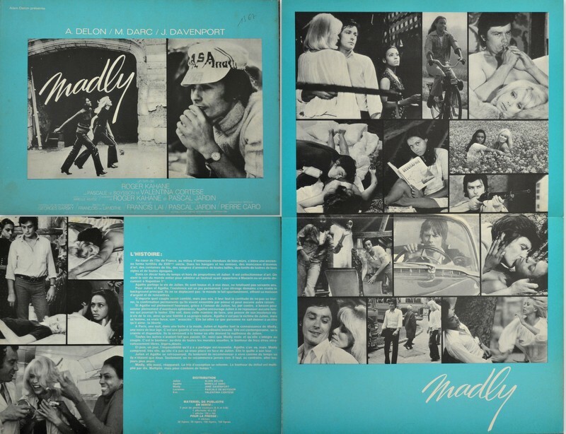 Alain Delon Mireille Darc Madly Roger Kahane 1970 Synopsis 31x24 4p