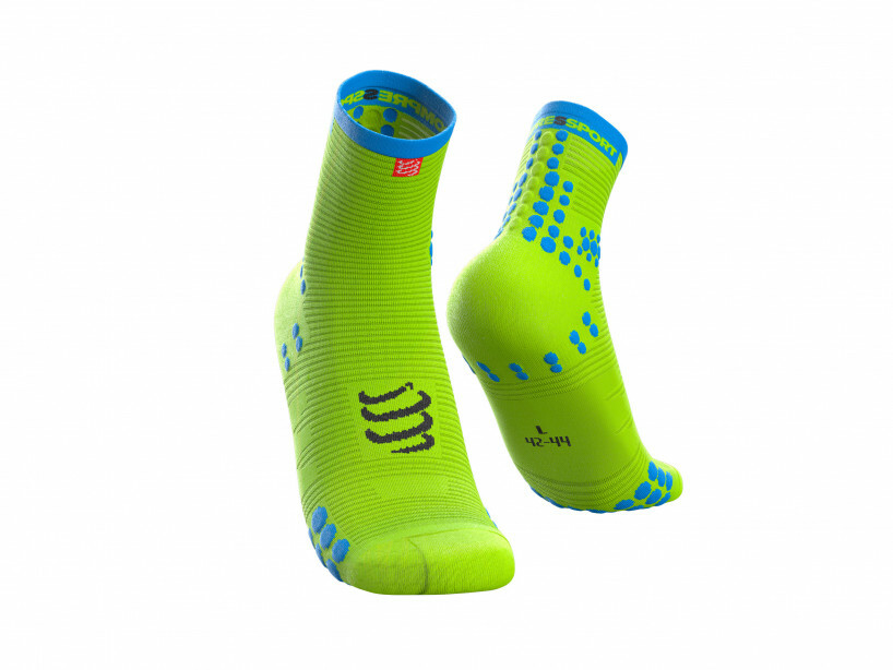 COMPRESSPORT PRO RACING SOCKS V3.0 RUN HIGH Fluo Yellow