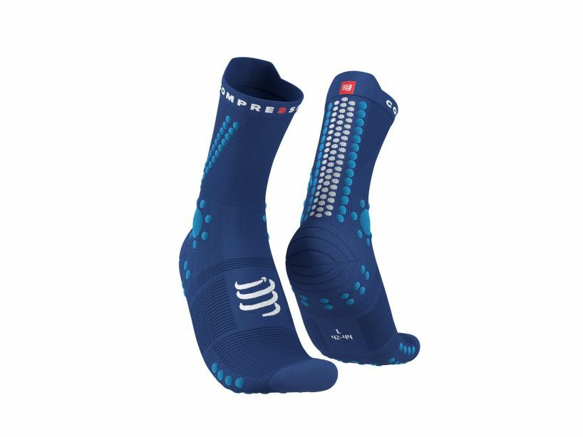 COMPRESSPORT PRO RACING SOCKS V4.0 TRAIL - СОДАЛИТ/ФЛУО СИНИЙ