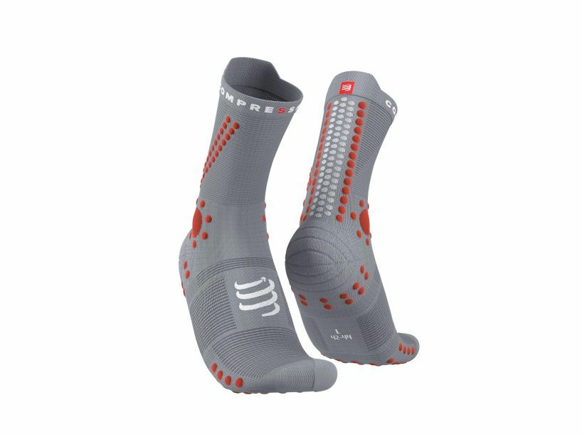 COMPRESSPORT PRO RACING SOCKS V4.0 TRAIL - СПЛАВ/ОРАНЖЕВЫЙ