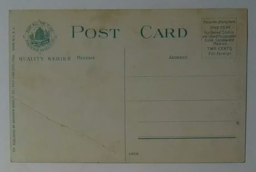 *AS IS*  Vintage UTAH Postcard View of Monument Rock Echo Canyon UT