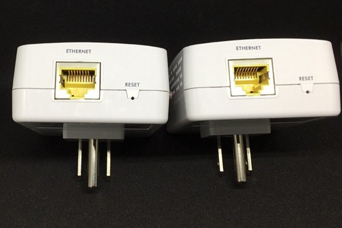 Two (2) ZyXEL 600 Mbps Mini Powerline AV2 Gigabit Adapters PLA5205